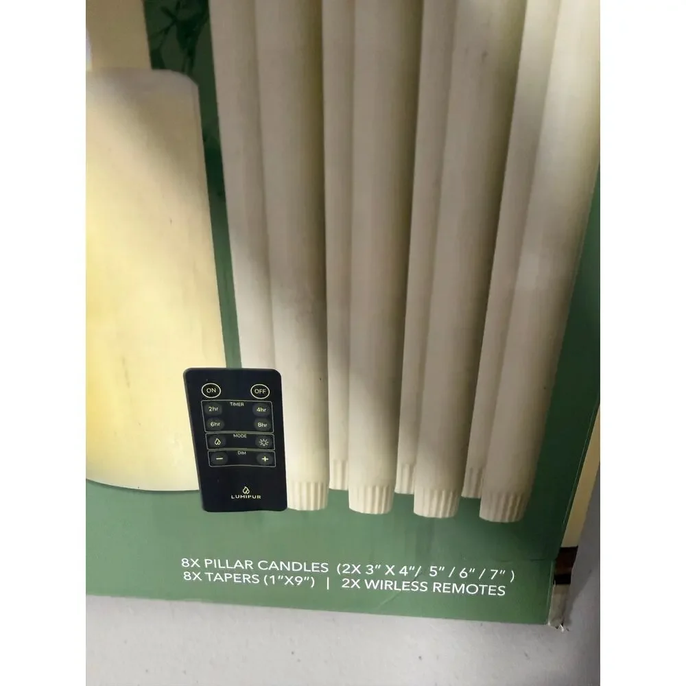 Lumipur 18pc Flickering LED Wax Candle Set